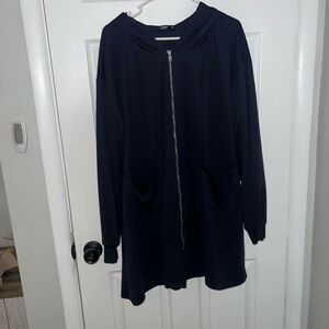 SHEIN Deep Blue Women's Cardigan with Zipper